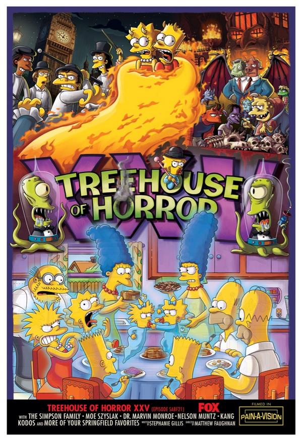 Imagen promocional temporada 26 Los Simpson: "Treehouse Of Horror XXV"