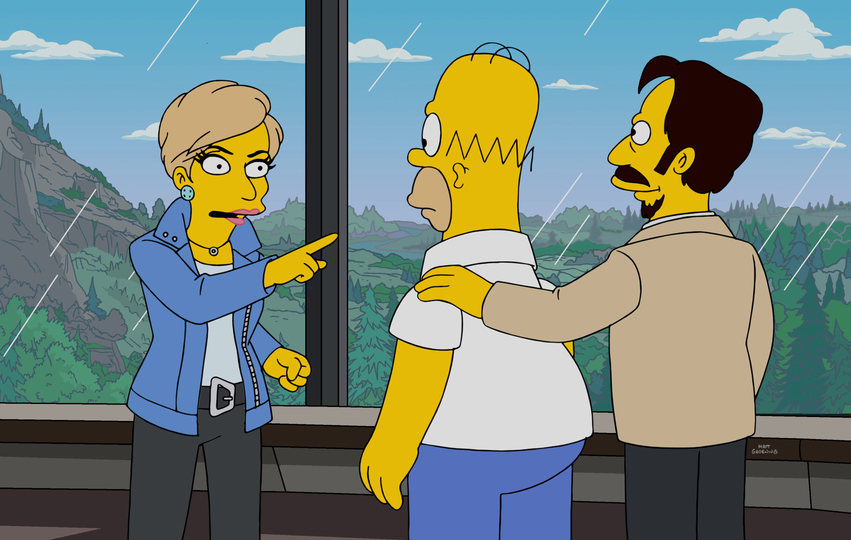 Imagen promocional de la temporada 28 de Los Simpson: "Caper Chase"