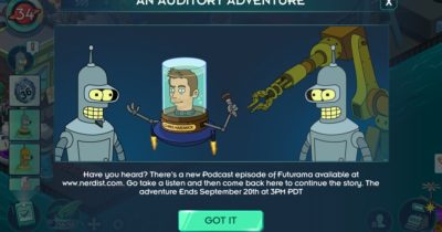 Nuevo minievento en Futurama: Mundos del Mañana - An Auditory Adventure