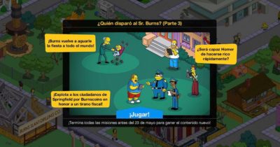 Nuevo minievento en Los Simpson: Springfield - ¿Quién disparó al Sr. Burns? (Parte 3)