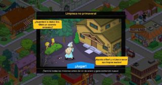 Nuevo minievento en Los Simpson: Springfield - Limpieza no primaveral