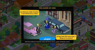 Nuevo minievento en Los Simpson: Springfield - Una reunión sin clase