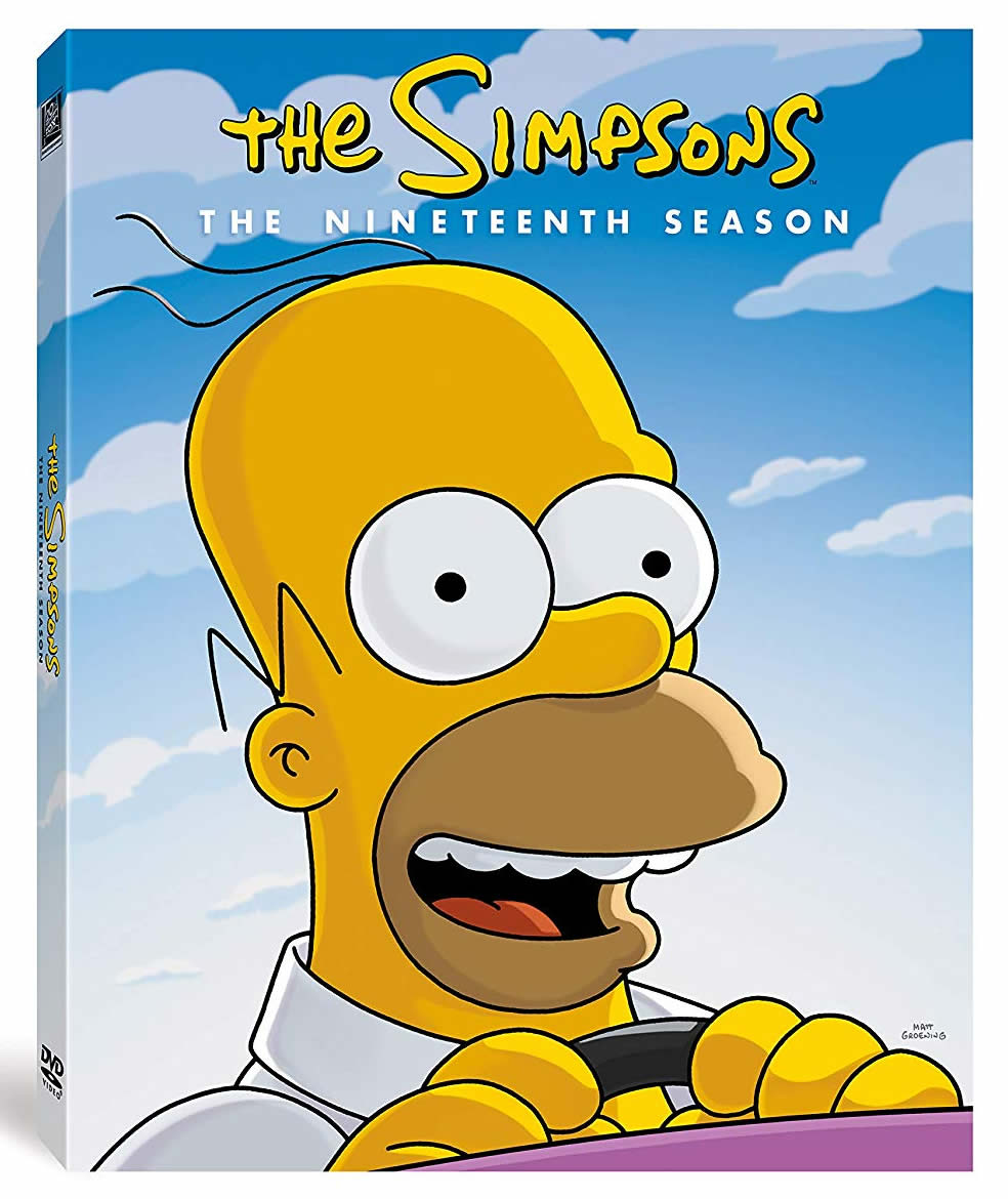 La caja de la temporada 19 de Los Simpson en DVD.
