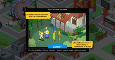 Nuevo minievento en Los Simpson: Springfield - Buck no me importa