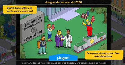 Actualización número 200 y nuevo minievento en Los Simpson: Springfield - Juegos de verano de 2020