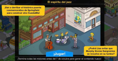Nuevo minievento en Los Simpson: Springfield - El espíritu del jazz
