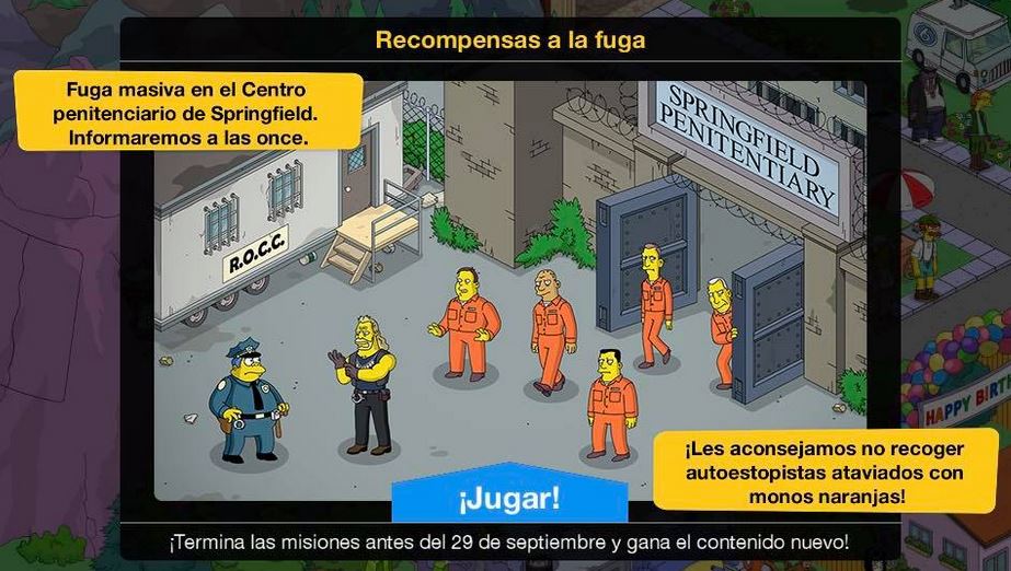 Los Simpson: Springfield - Recompensas a la fuga