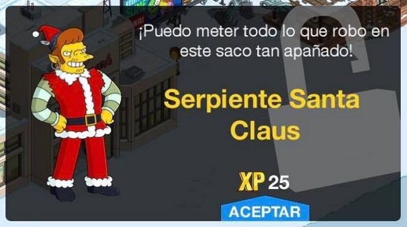 Los Simpson: Springfield - Serpiente Santa Claus