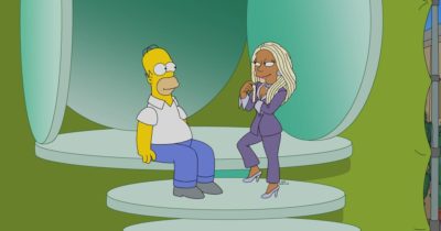 Estreno de Los Simpson en Norteamérica: «Fan-ily Feud» (34×18)