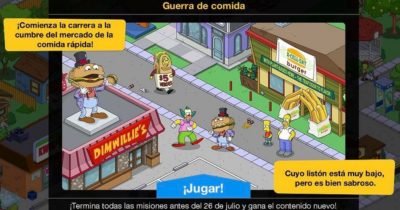 Nuevo minievento en Los Simpson: Springfield - Guerra de comida