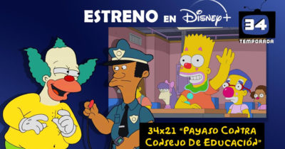 Estreno de Los Simpson en España: «Payaso Contra Consejo De Educación» (34×21)